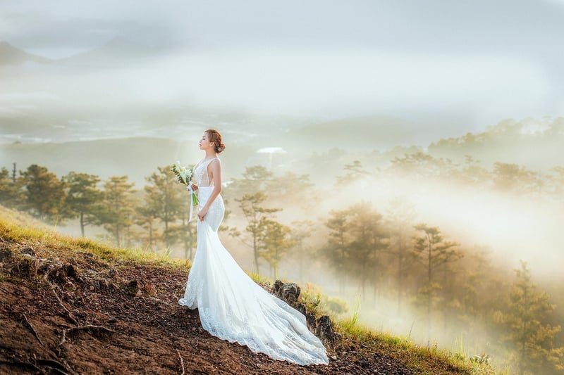 Bride with Veil and Tiara